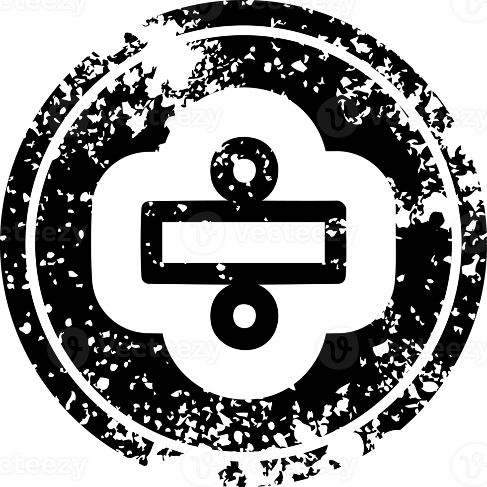 division sign distressed icon png