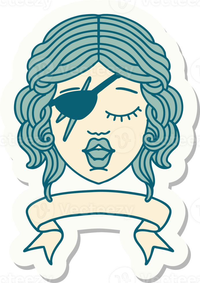 human rogue character with banner sticker png