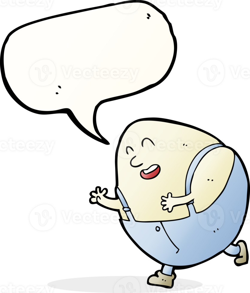 cartoon humpty dumpty egg character with speech bubble png