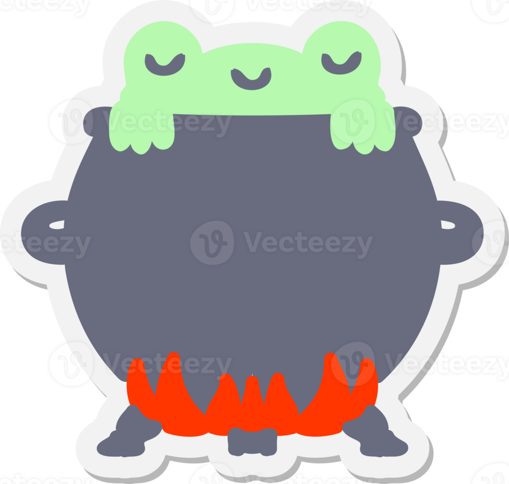 frog in a cauldron sticker png