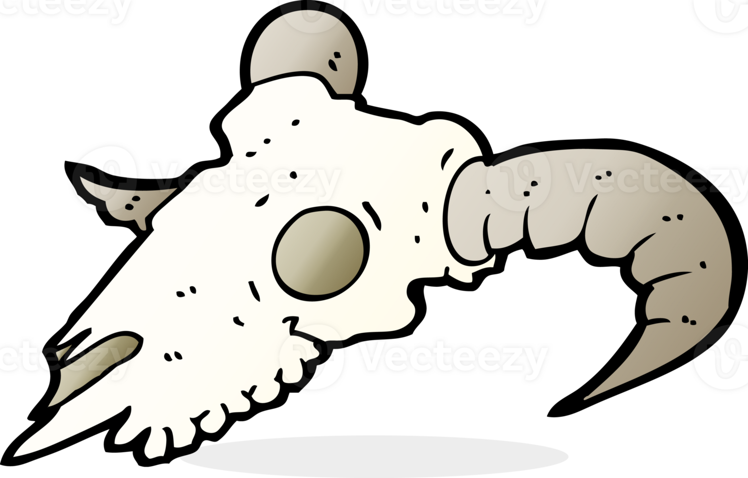 cartoon ram skull png