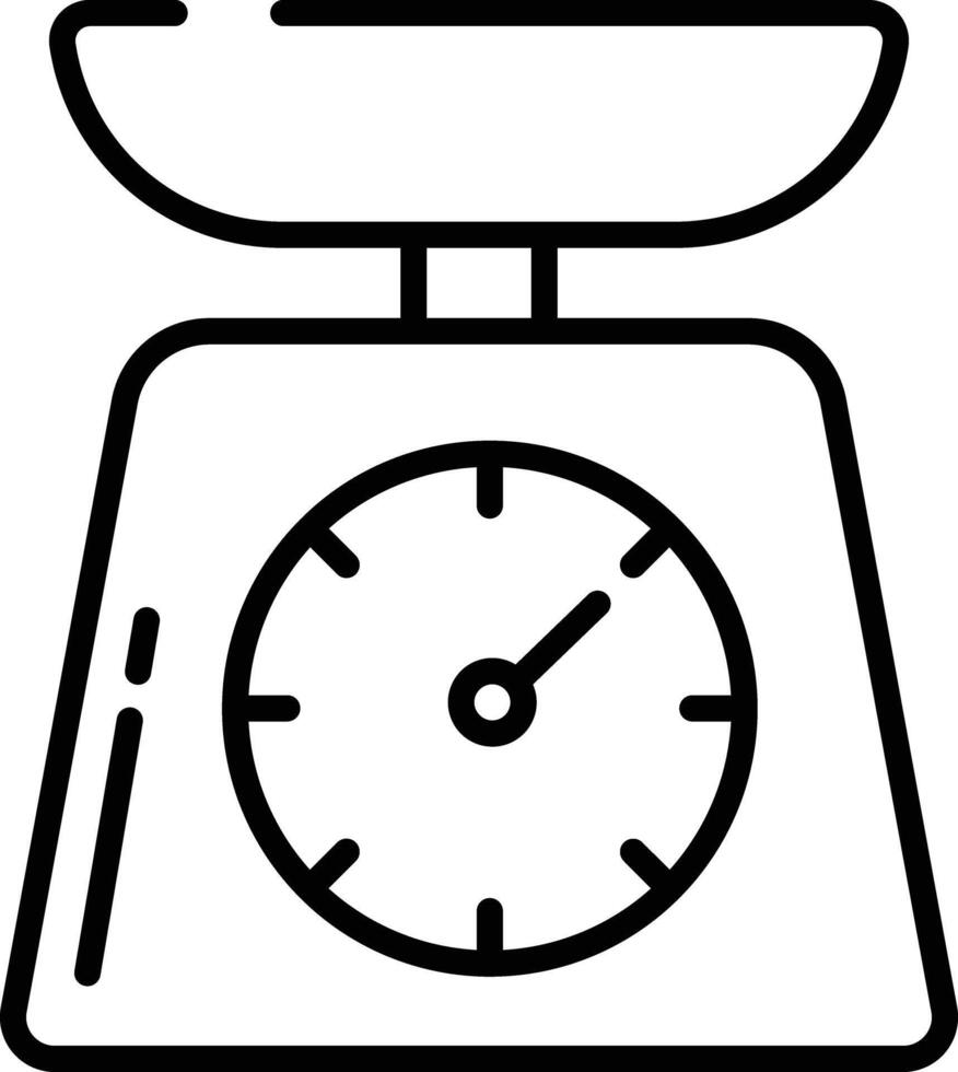 Kitchen Scale outline illustration vector
