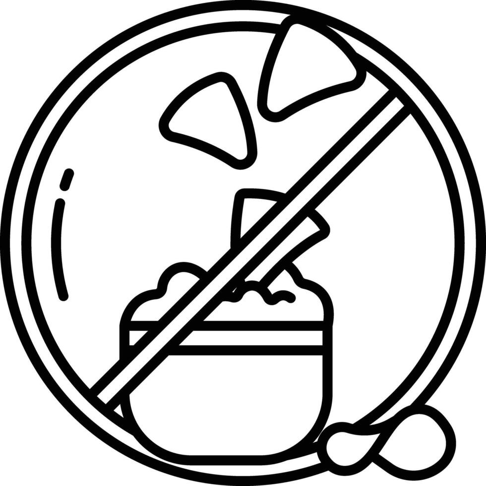Avoid Chips outline illustration vector