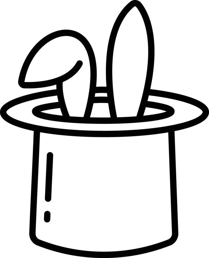 Rabbit outline illustration vector