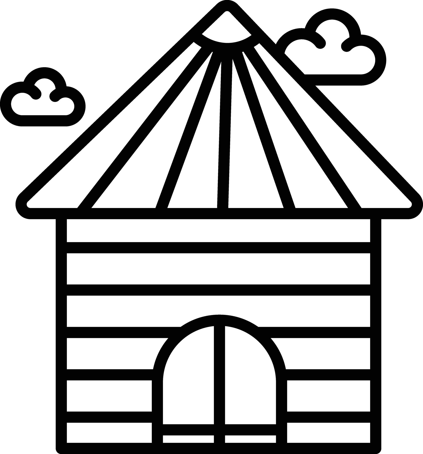 Hut outline illustration 45280861 Vector Art at Vecteezy