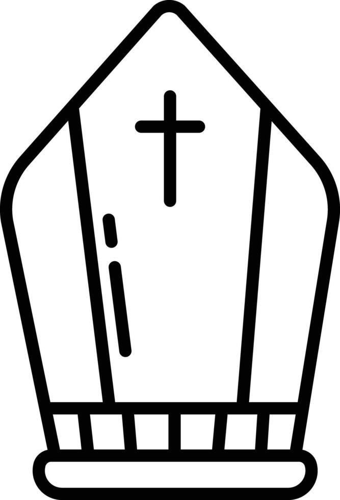Pope Crown outline illustration vector