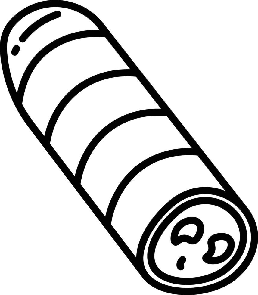 Ham meat outline illustration vector