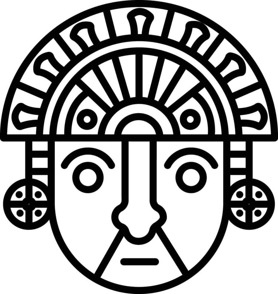 Tumi outline illustration vector