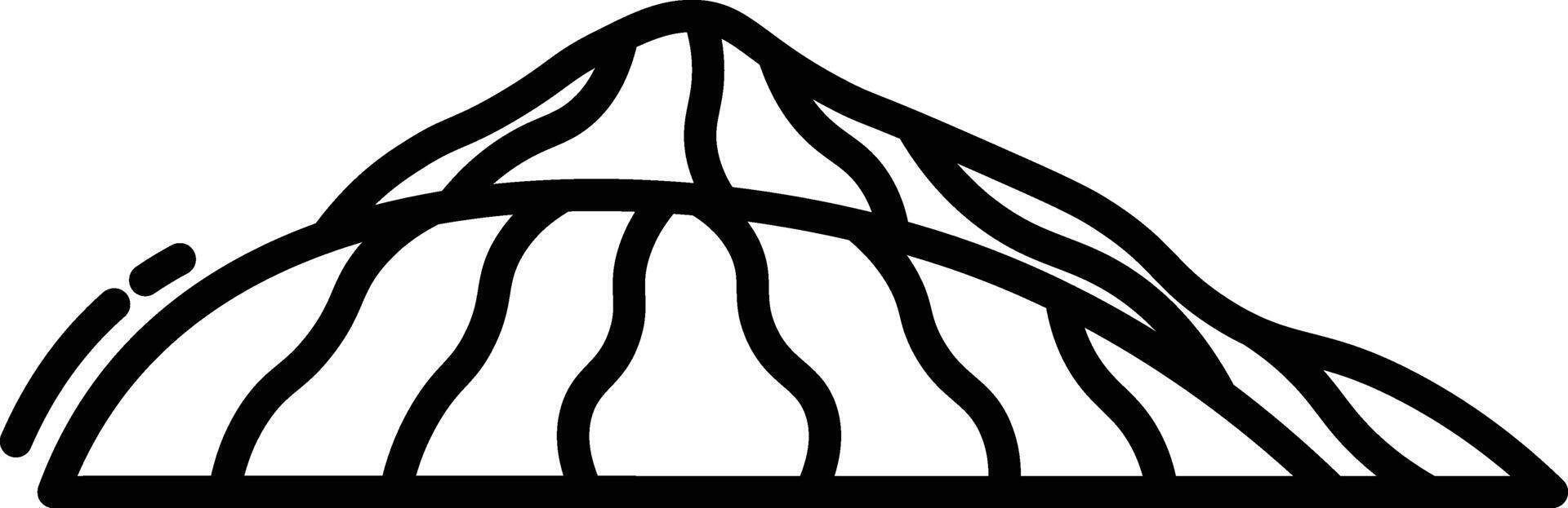 tea mountain outline illustration vector