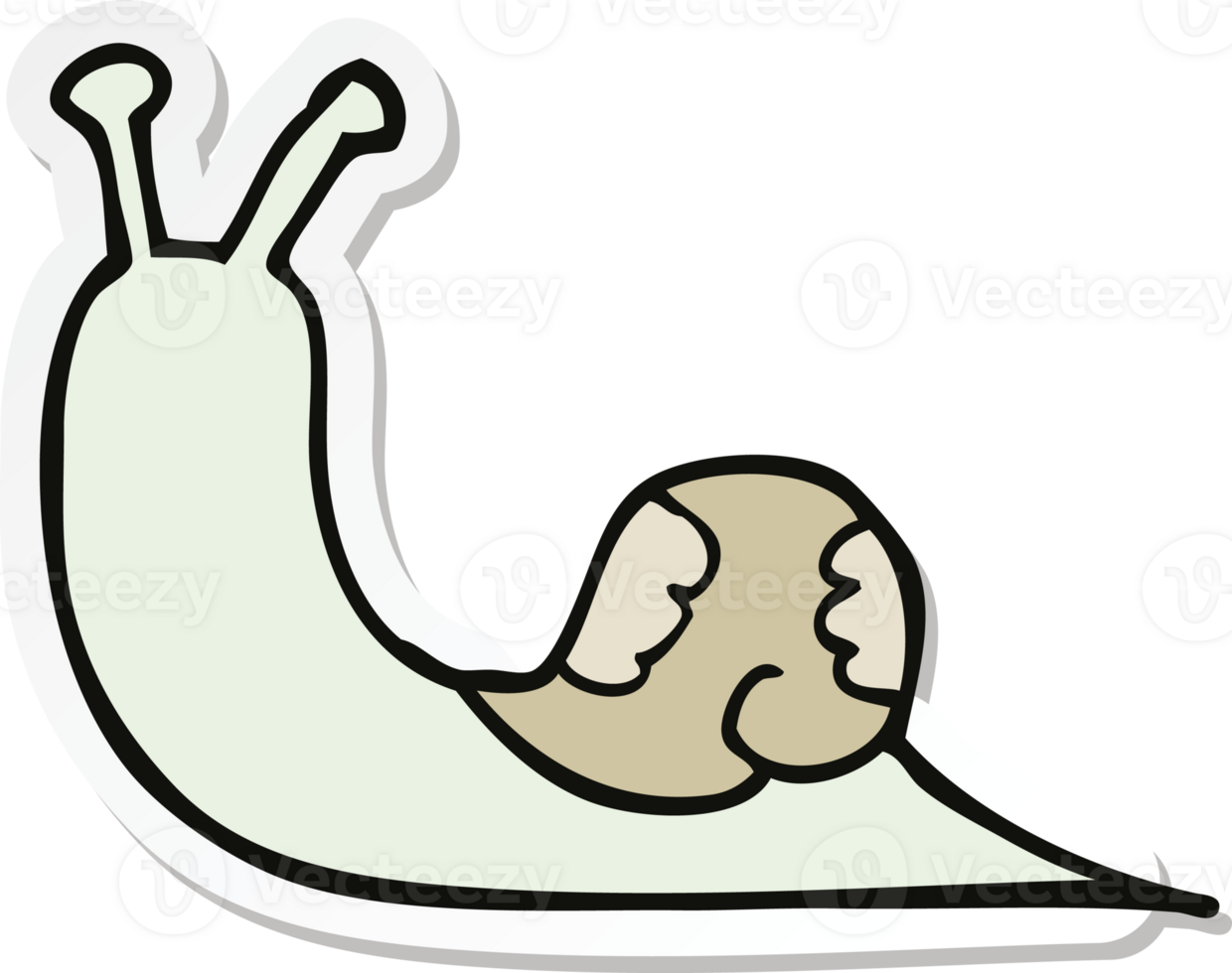 sticker of a cartoon snail png