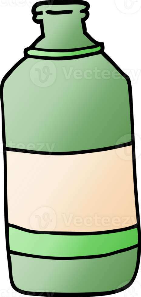 caricatura, garabato, viejo, verde, botella png