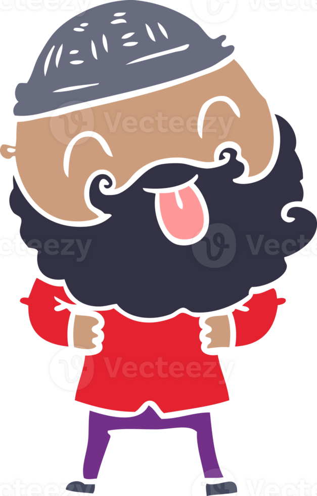 man with beard sticking out tongue png