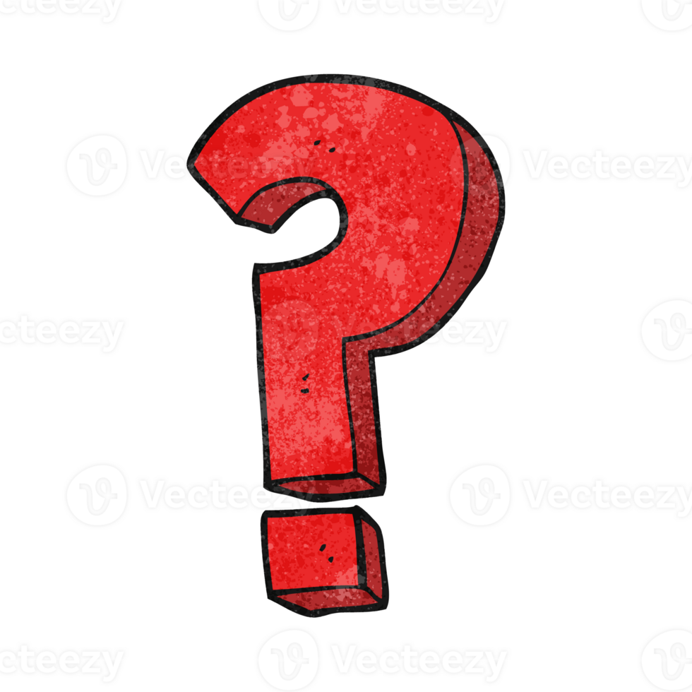 textured cartoon question mark symbol png