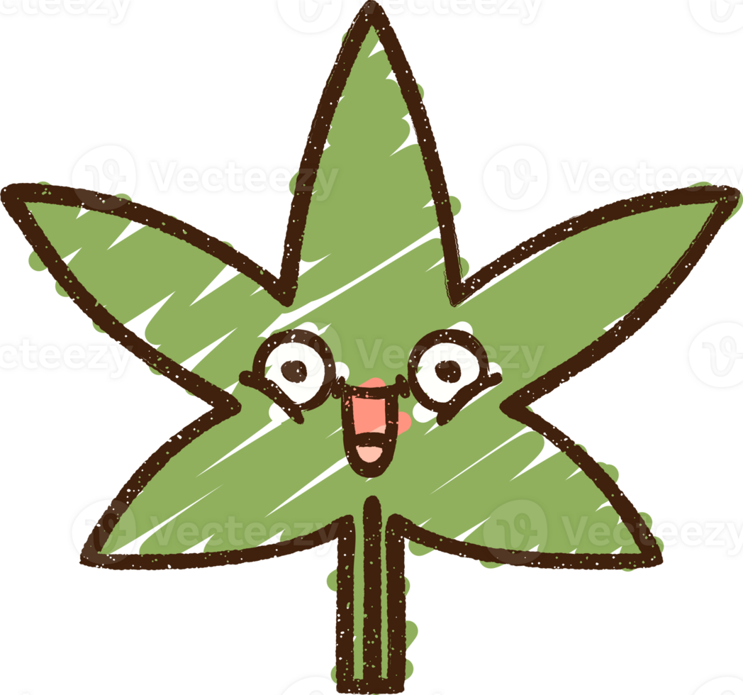 Marijuana Leaf Chalk Drawing png