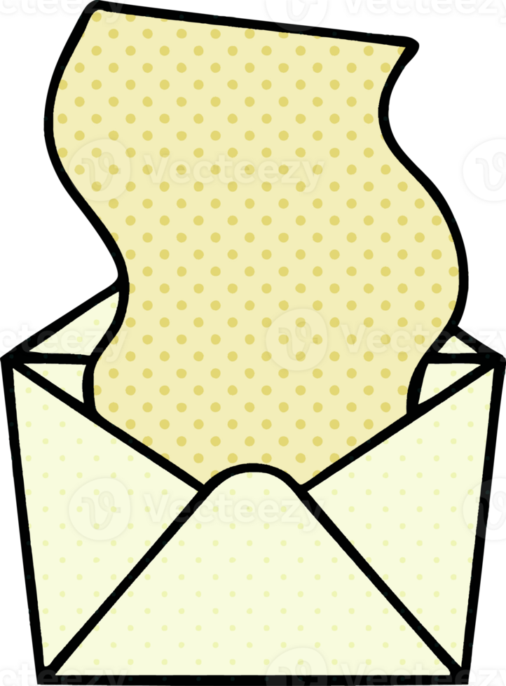 quirky comic book style cartoon dollar in envelope png