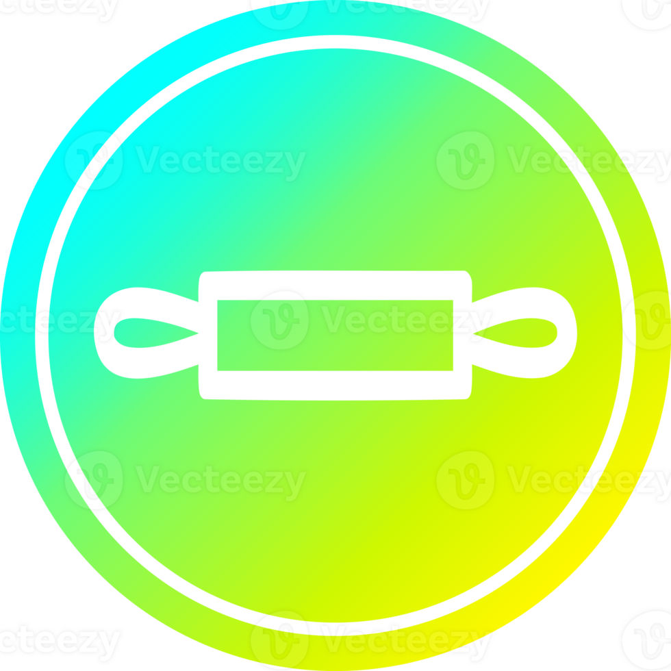rolling pin circular in cold gradient spectrum png