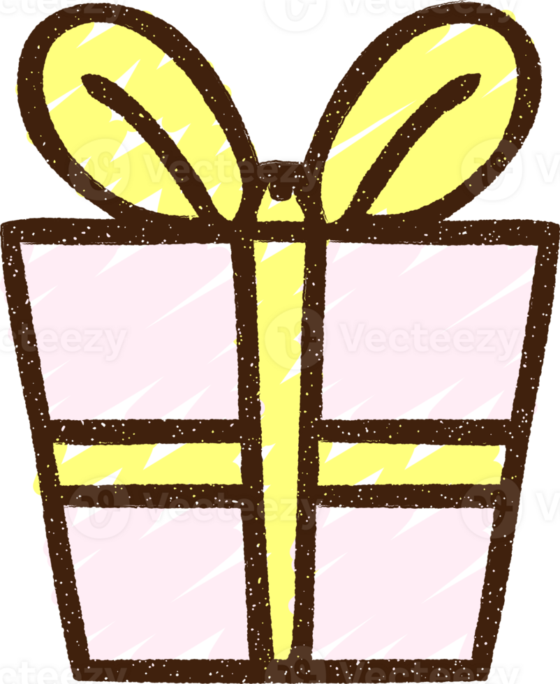Christmas Present Chalk Drawing png