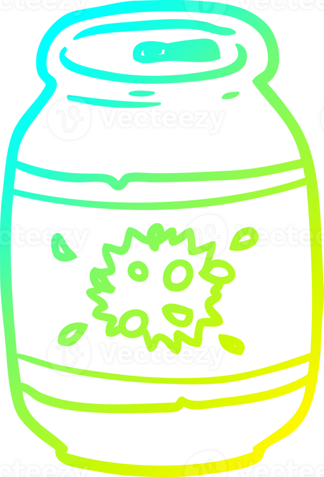 cold gradient line drawing can of soda png