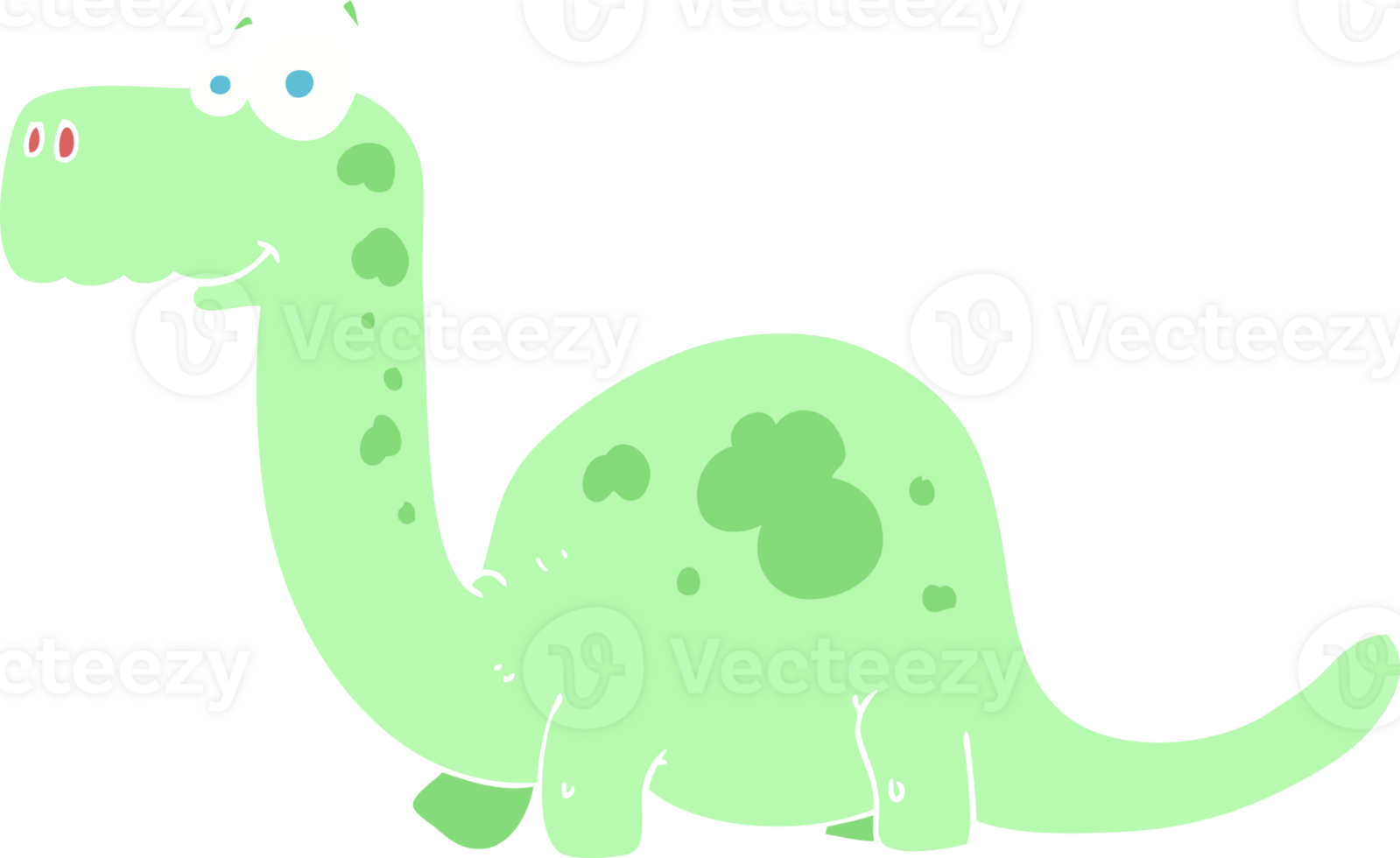 flat color illustration of a cartoon dinosaur png
