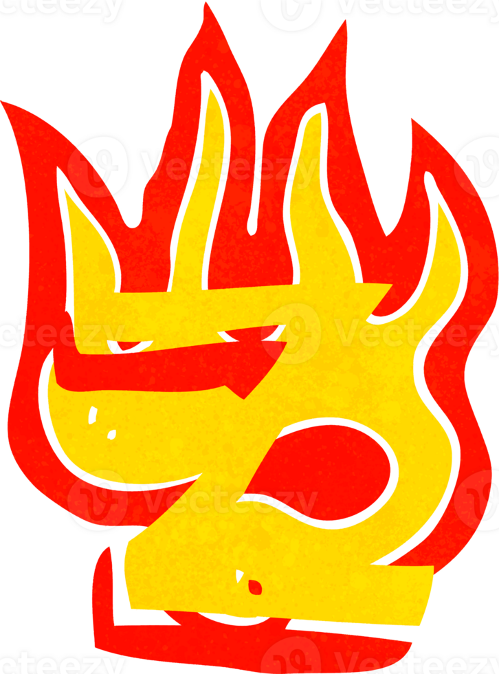 cartoon flaming letter png