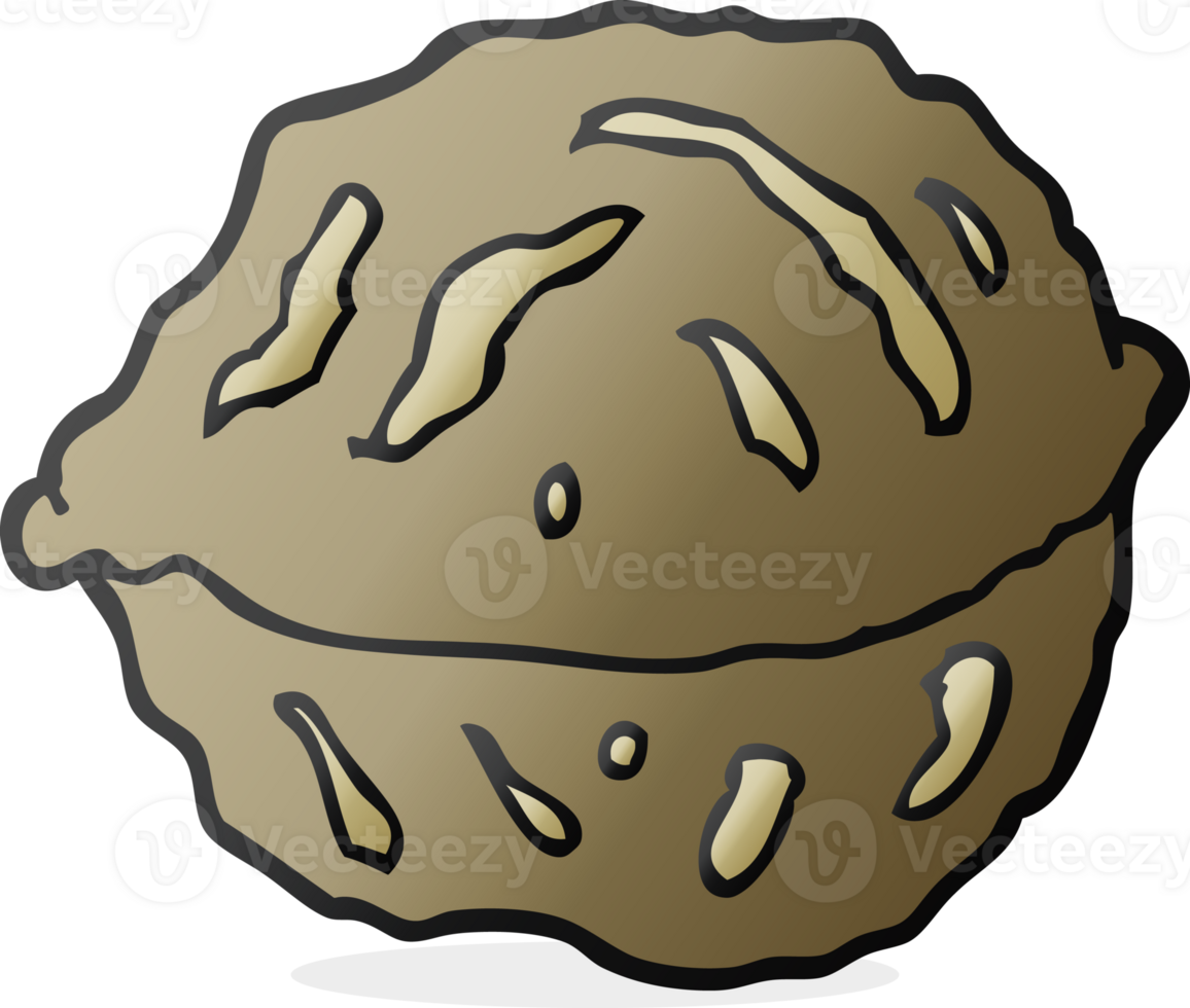 cartoon walnut in shell png