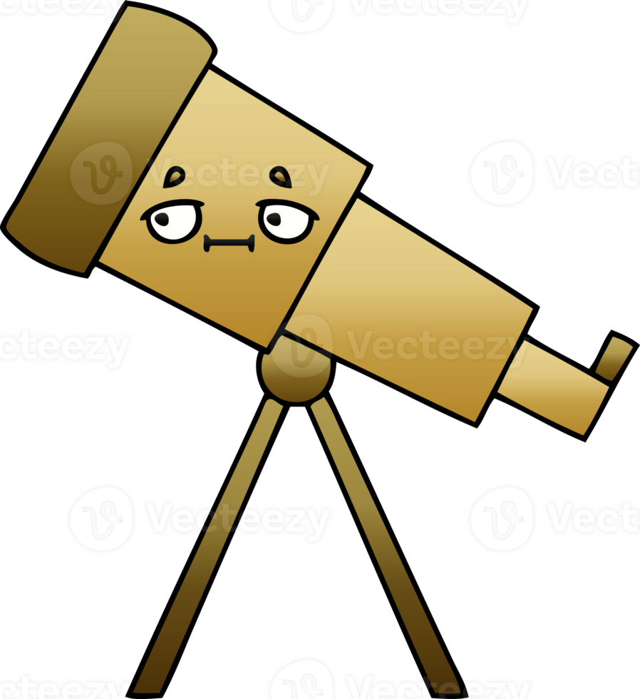gradient shaded cartoon telescope png