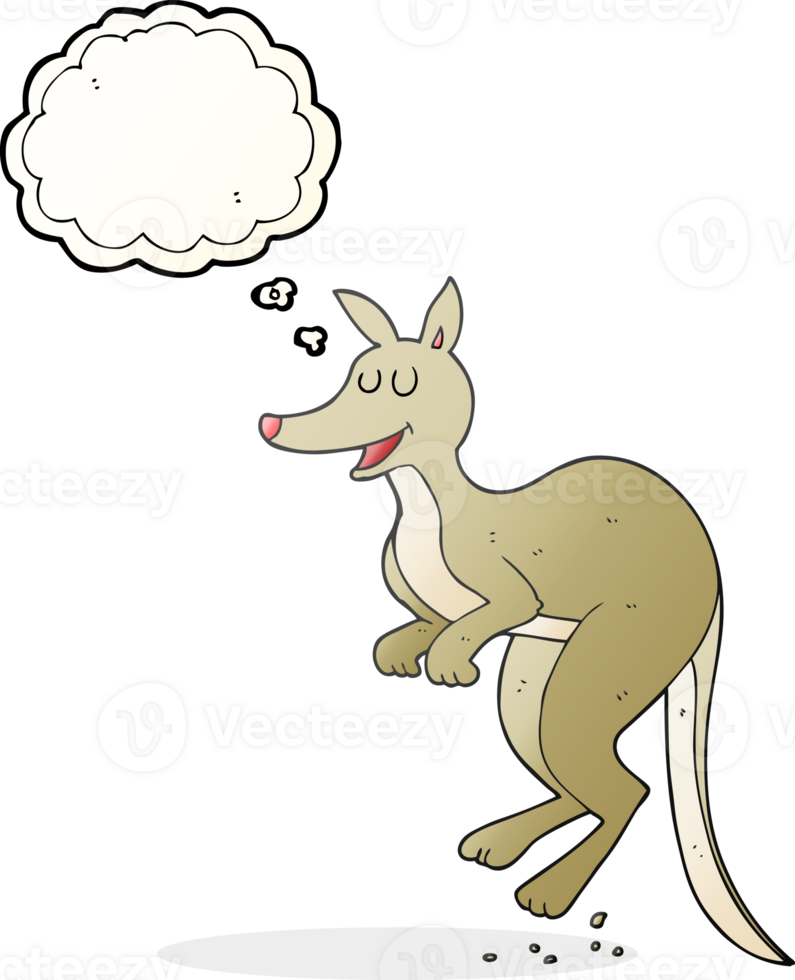 thought bubble cartoon kangaroo png