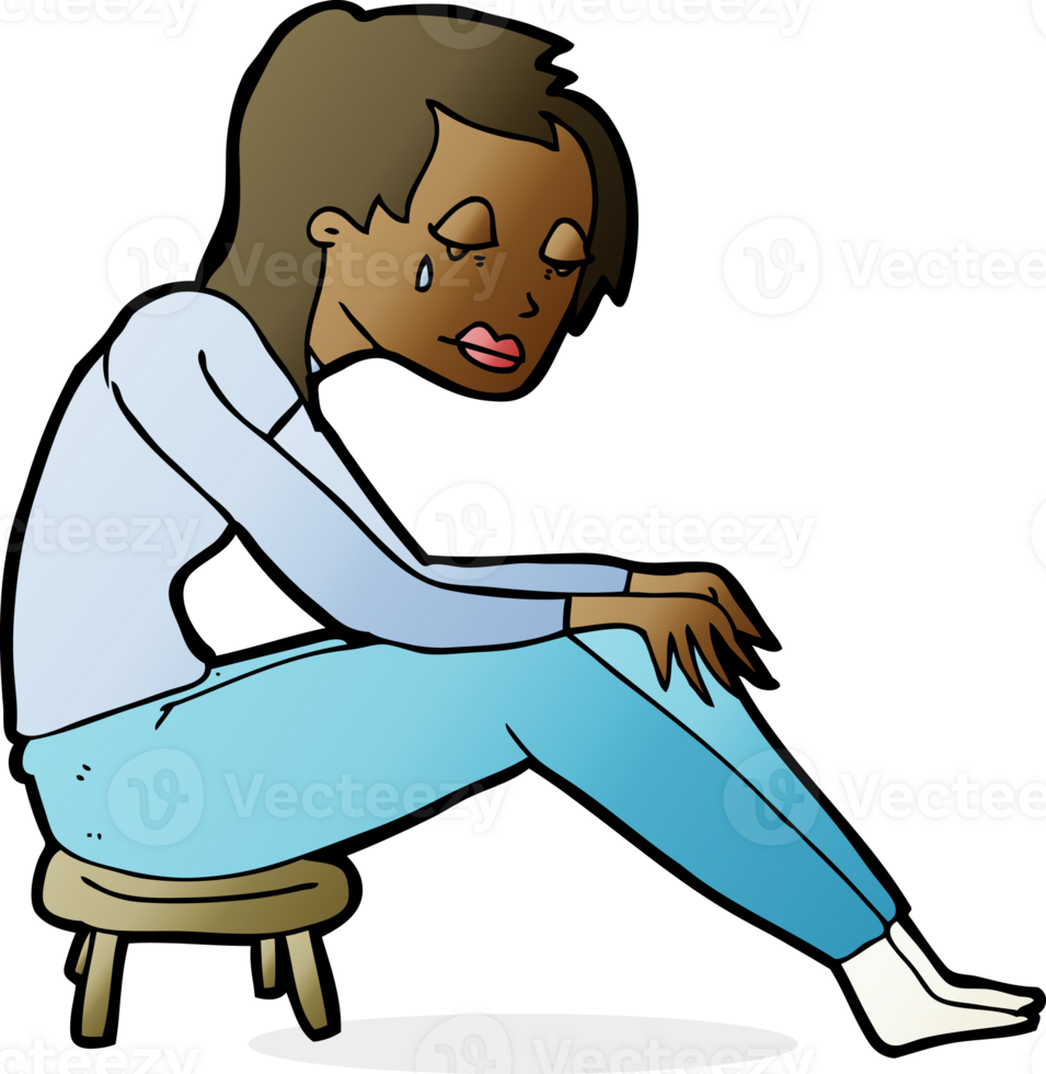 cartoon crying woman png