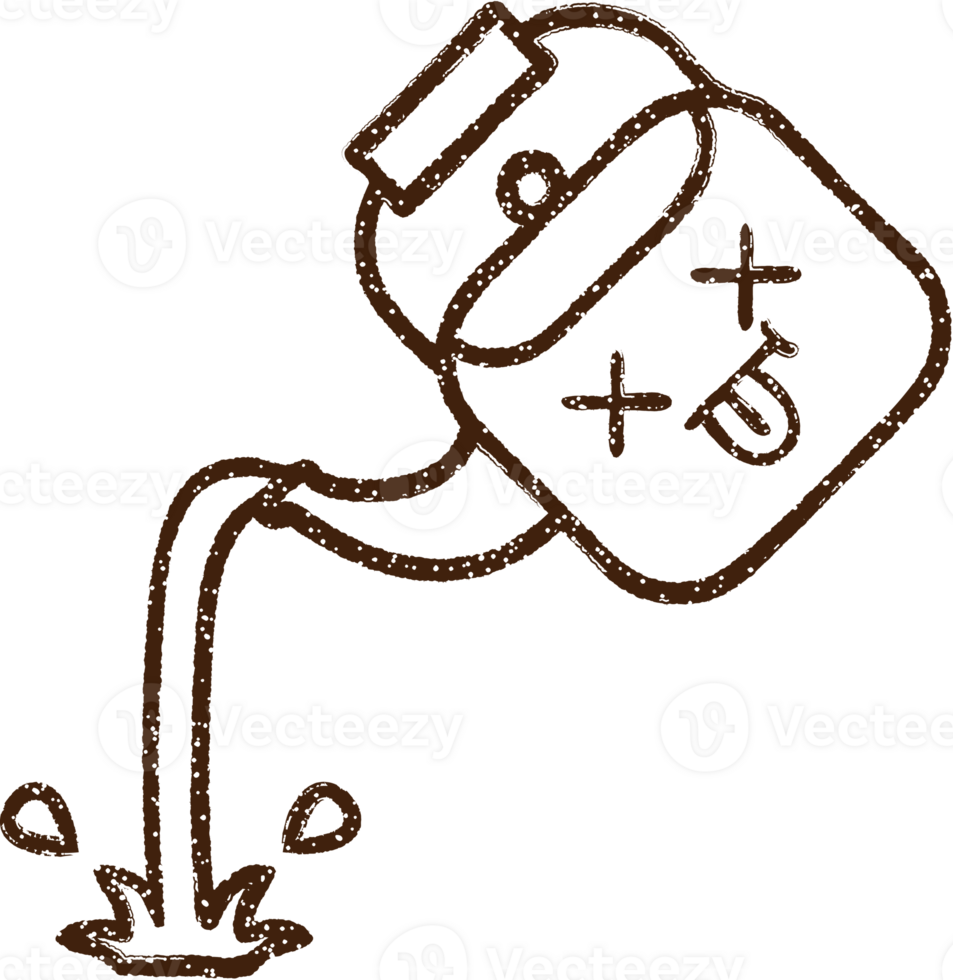 Pouring Kettle Charcoal Drawing png