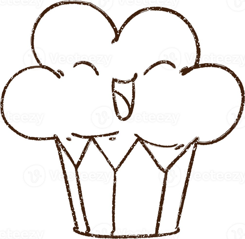 Cupcake Charcoal Drawing png