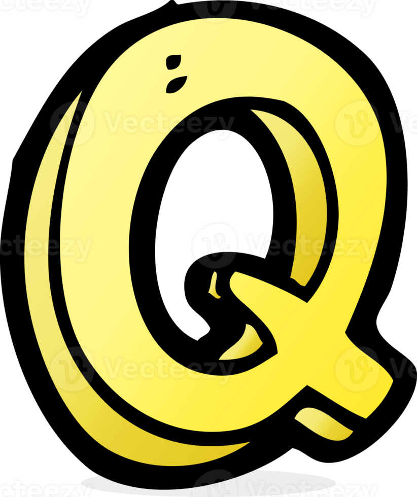 cartoon letter Q png