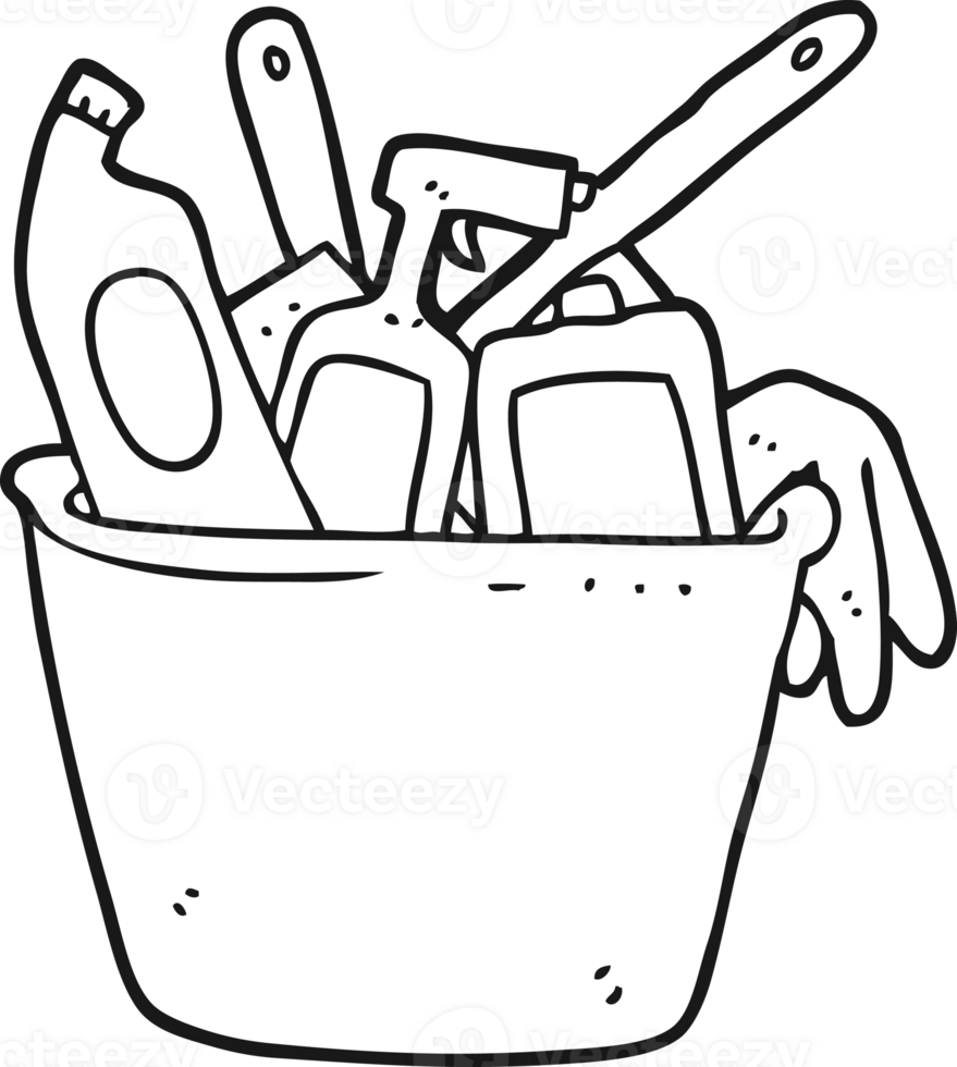 cleaning products black and white cartoon png