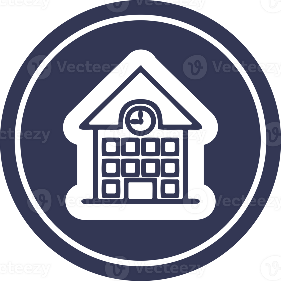 school house circular icon png