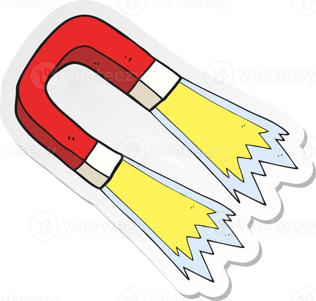 sticker of a cartoon magnet png