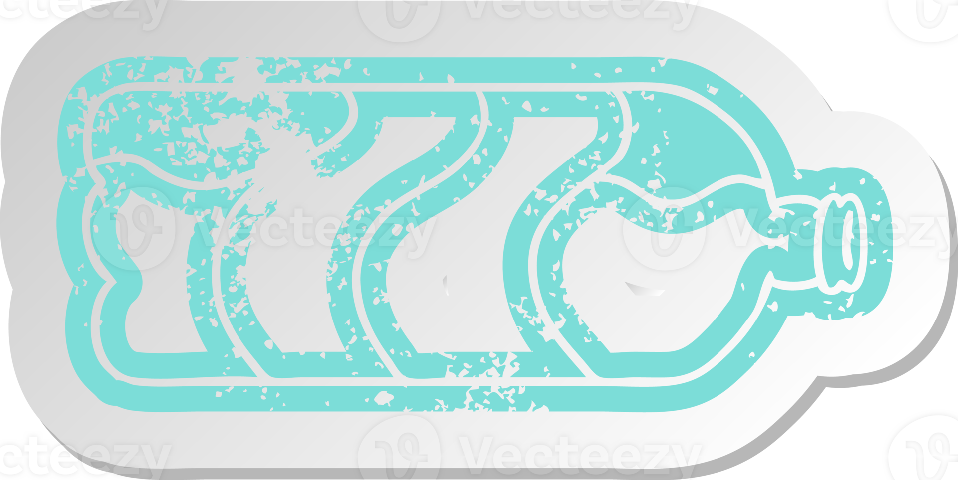 distressed old sticker of a soda bottle png