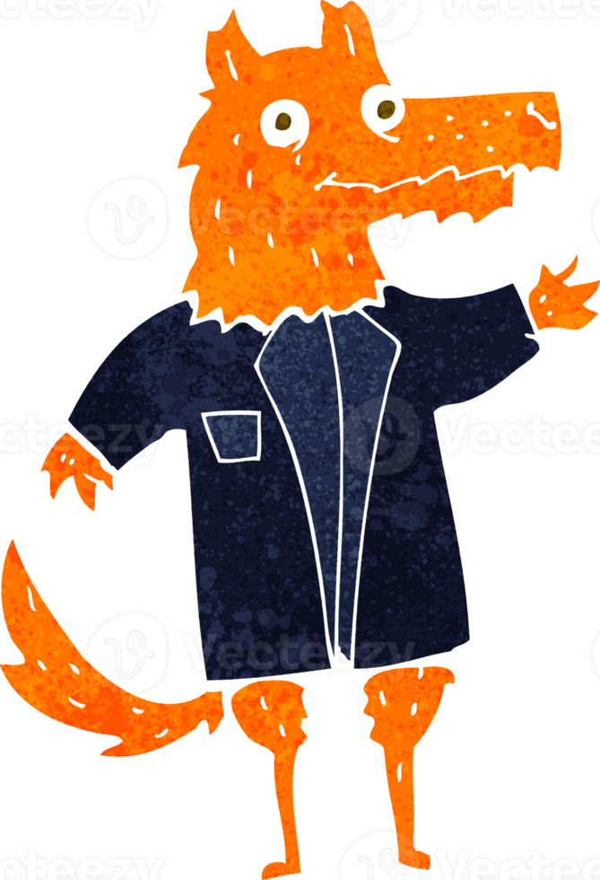 cartoon fox businessman png