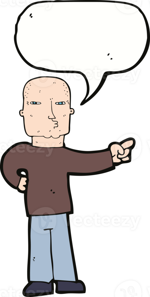 cartoon pointing man with speech bubble png