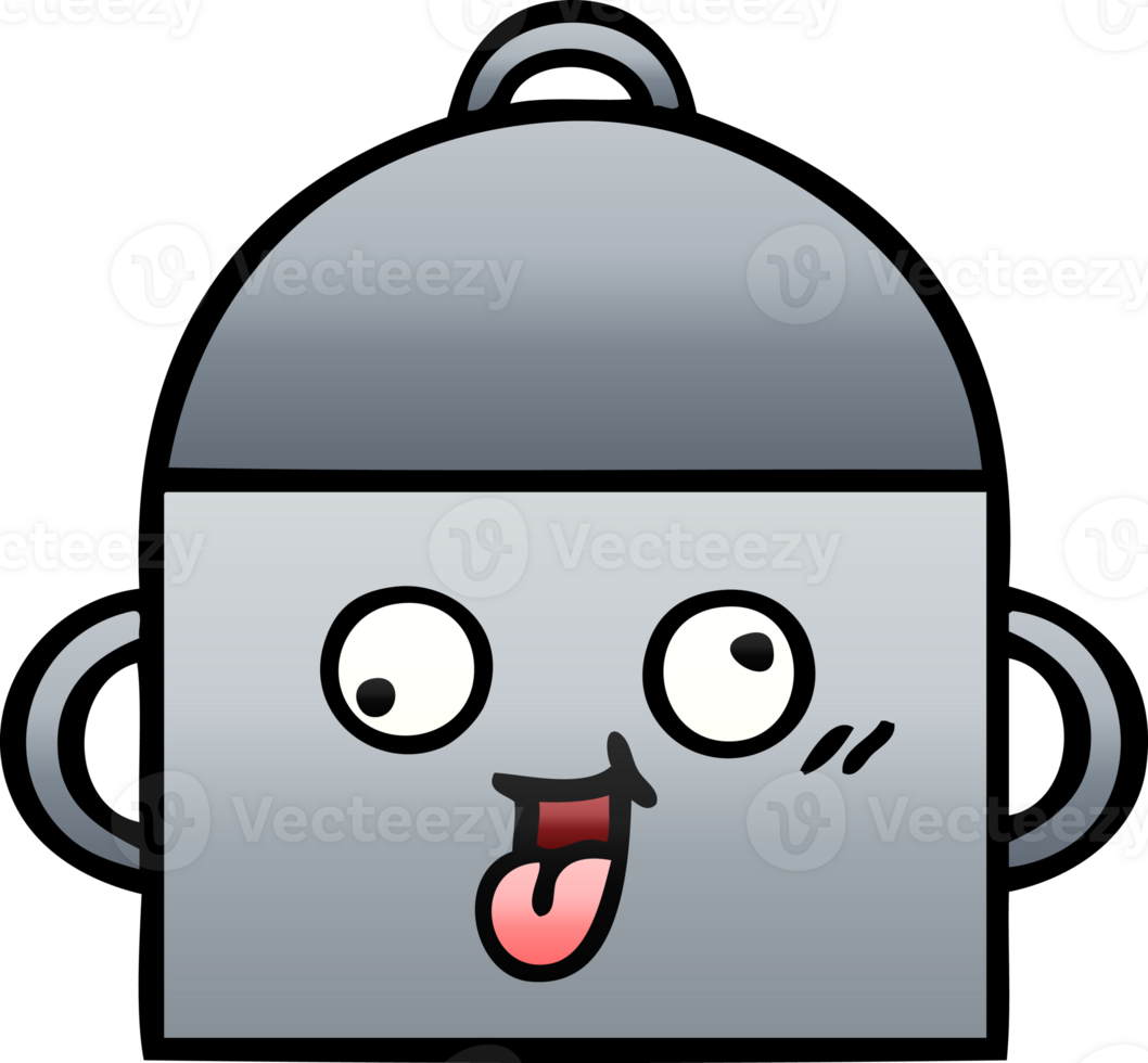 gradient shaded cartoon cooking pot png