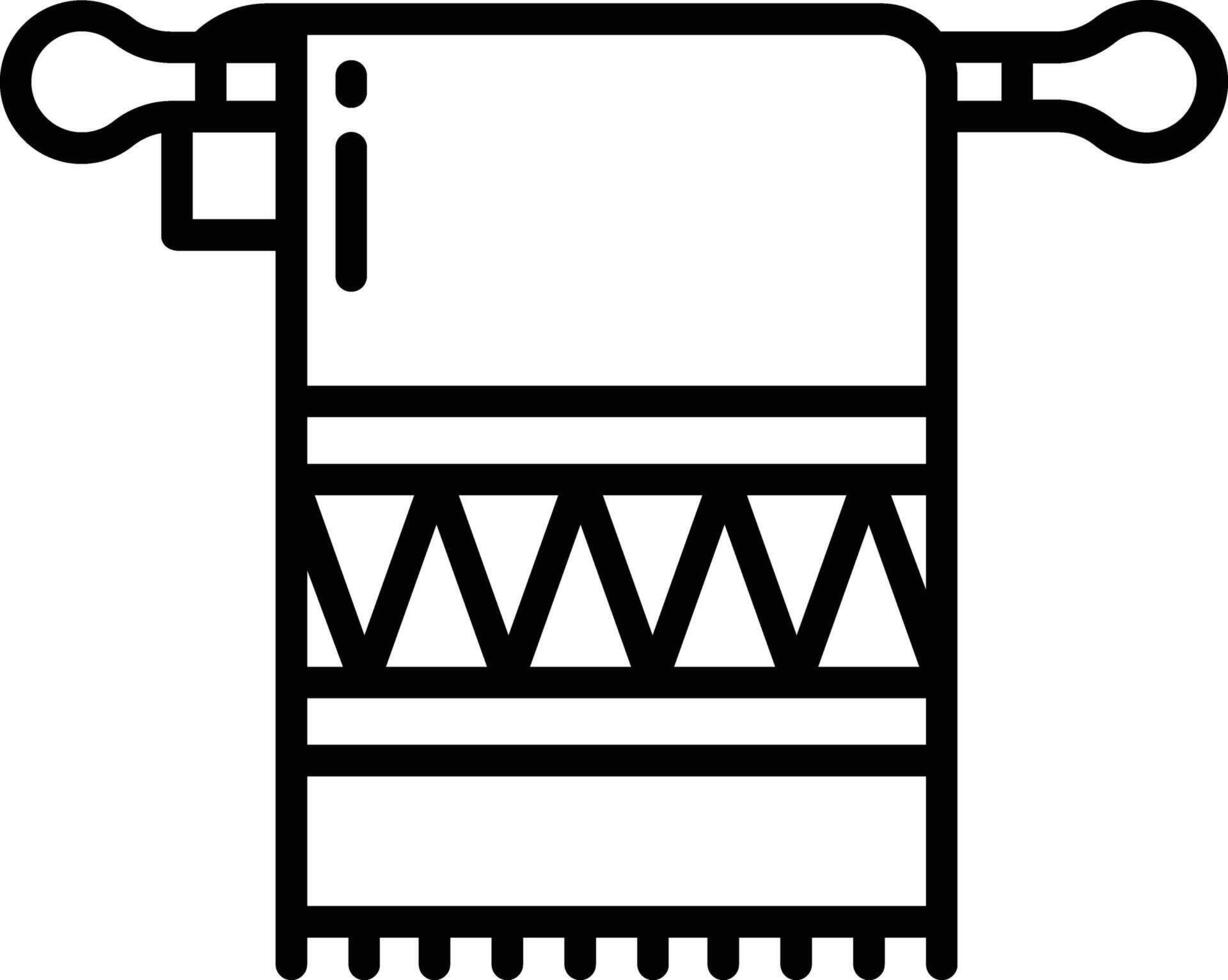 Cloth hang outline illustration vector