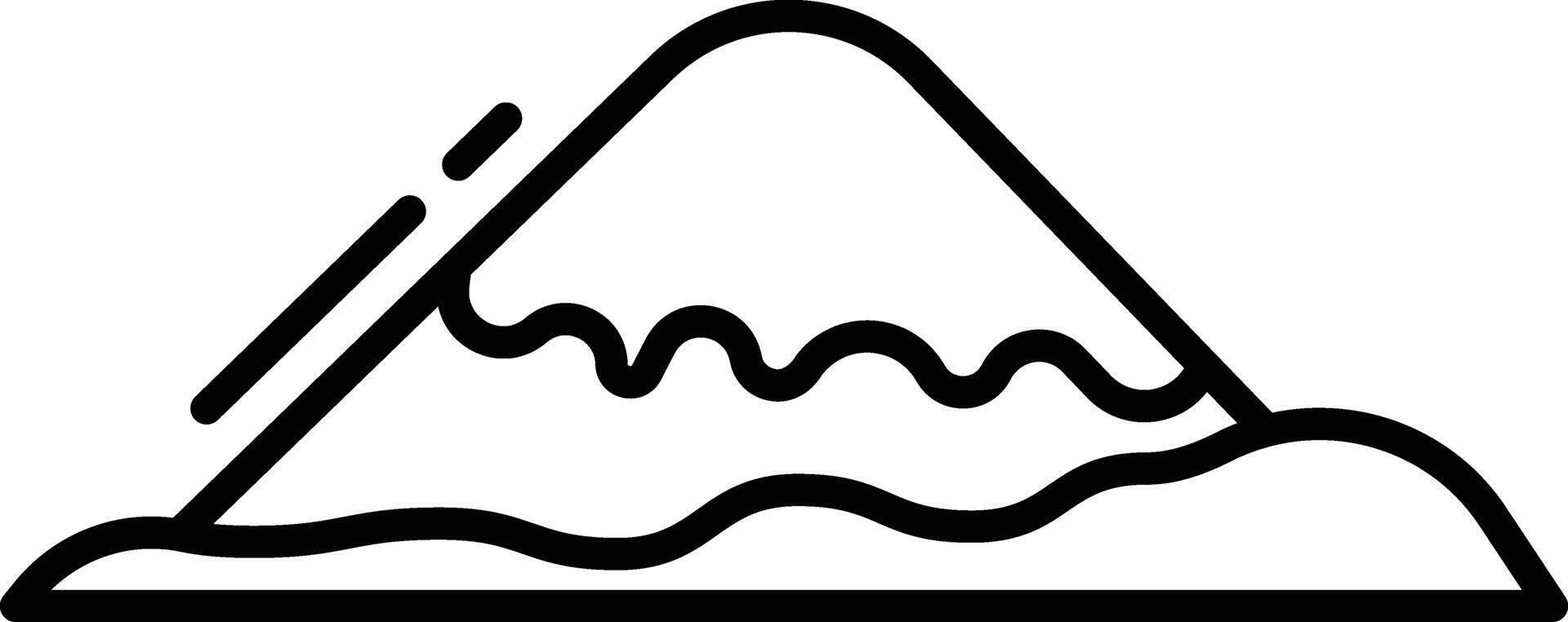 hill outline illustration vector