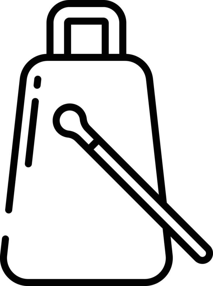 Cowbell outline illustration vector