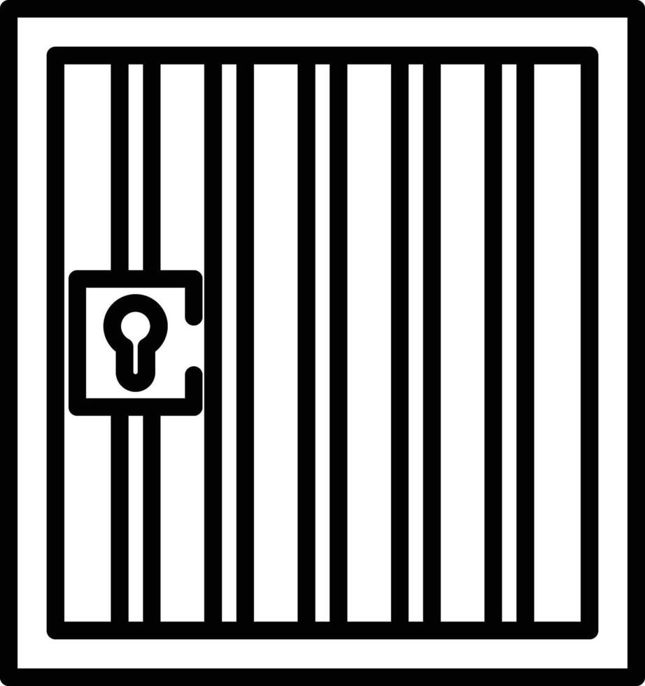 Jail outline illustration vector