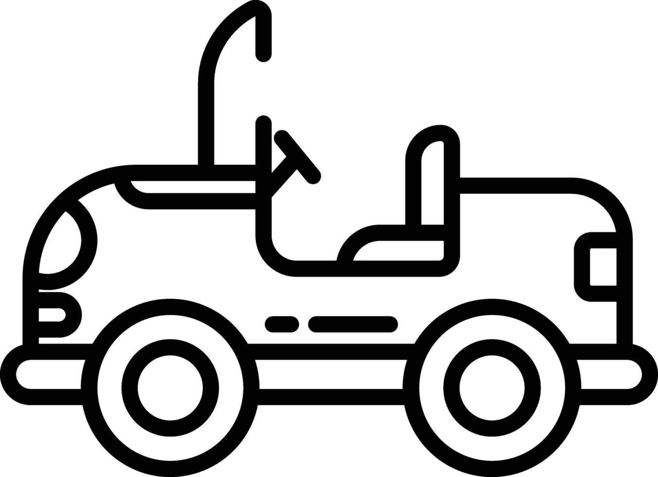 Toy car outline illustration vector