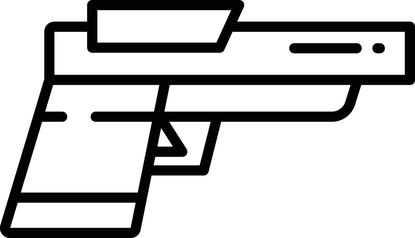 Pistol outline illustration vector