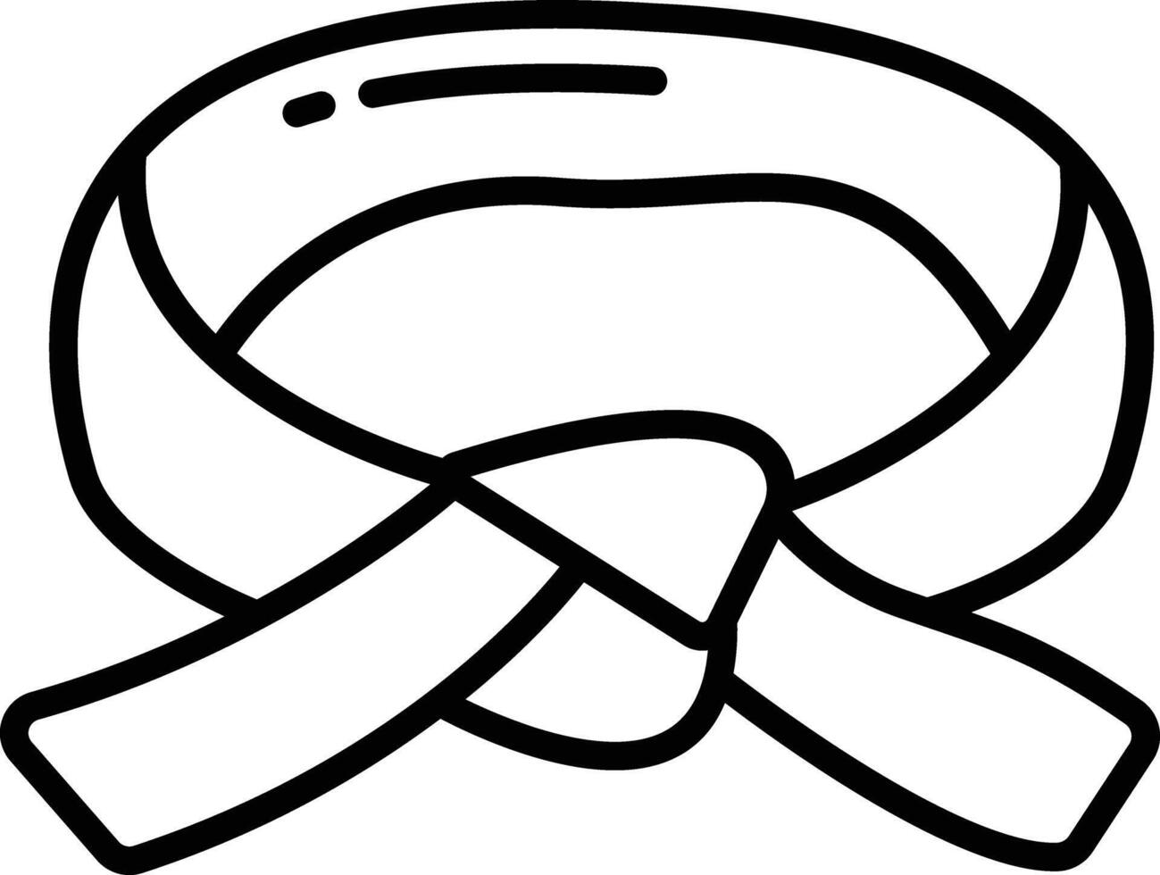Black Belt outline illustration vector