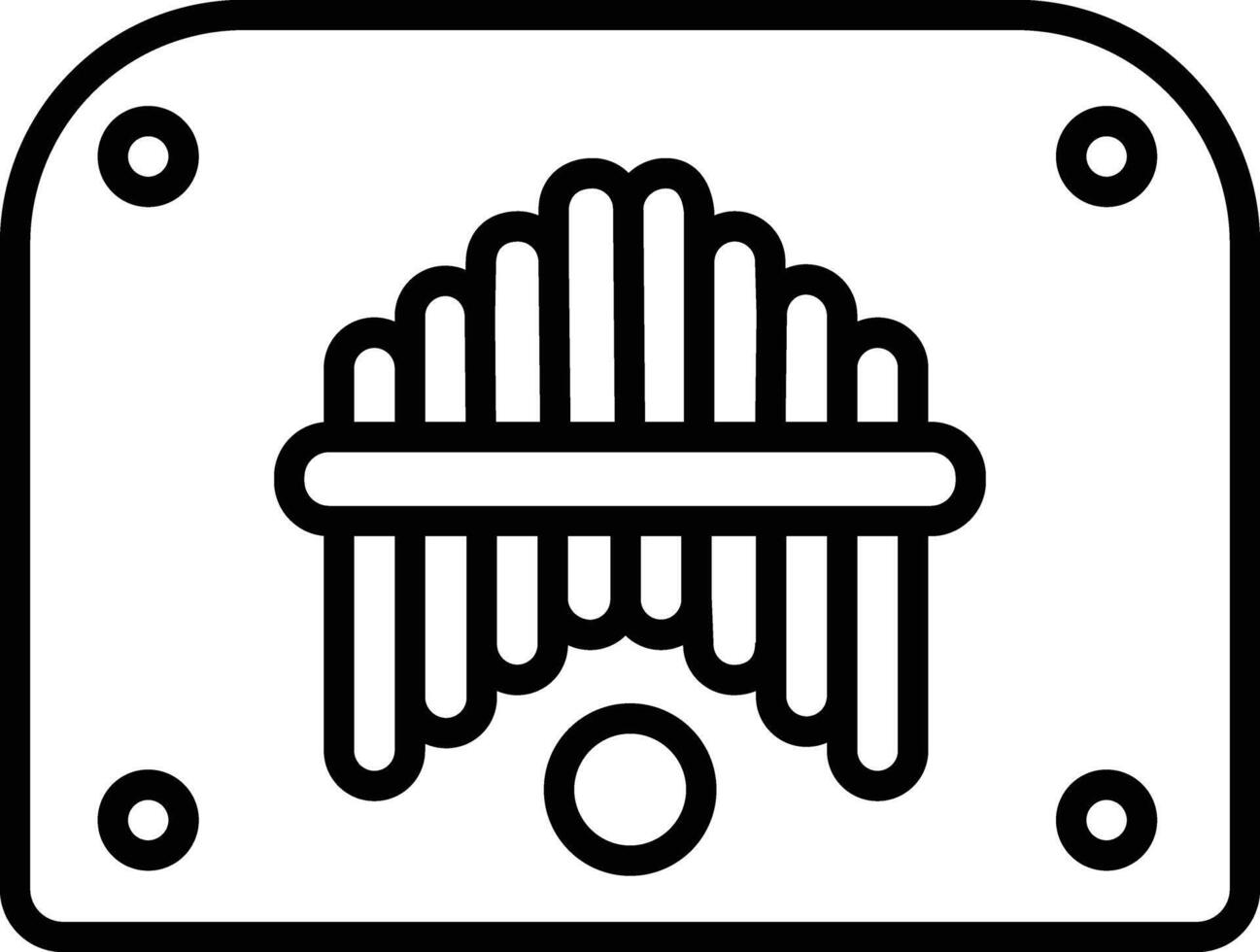 Marimbol outline illustration vector