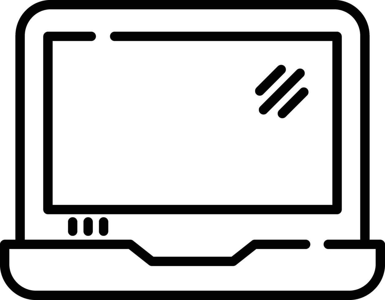Laptop outline illustration vector