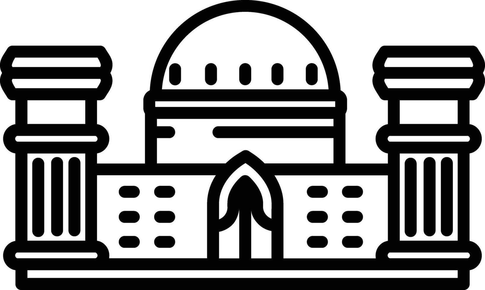 Palace outline illustration vector