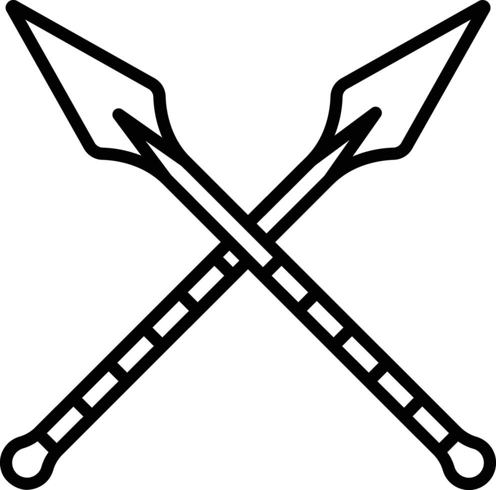 Spears outline illustration vector