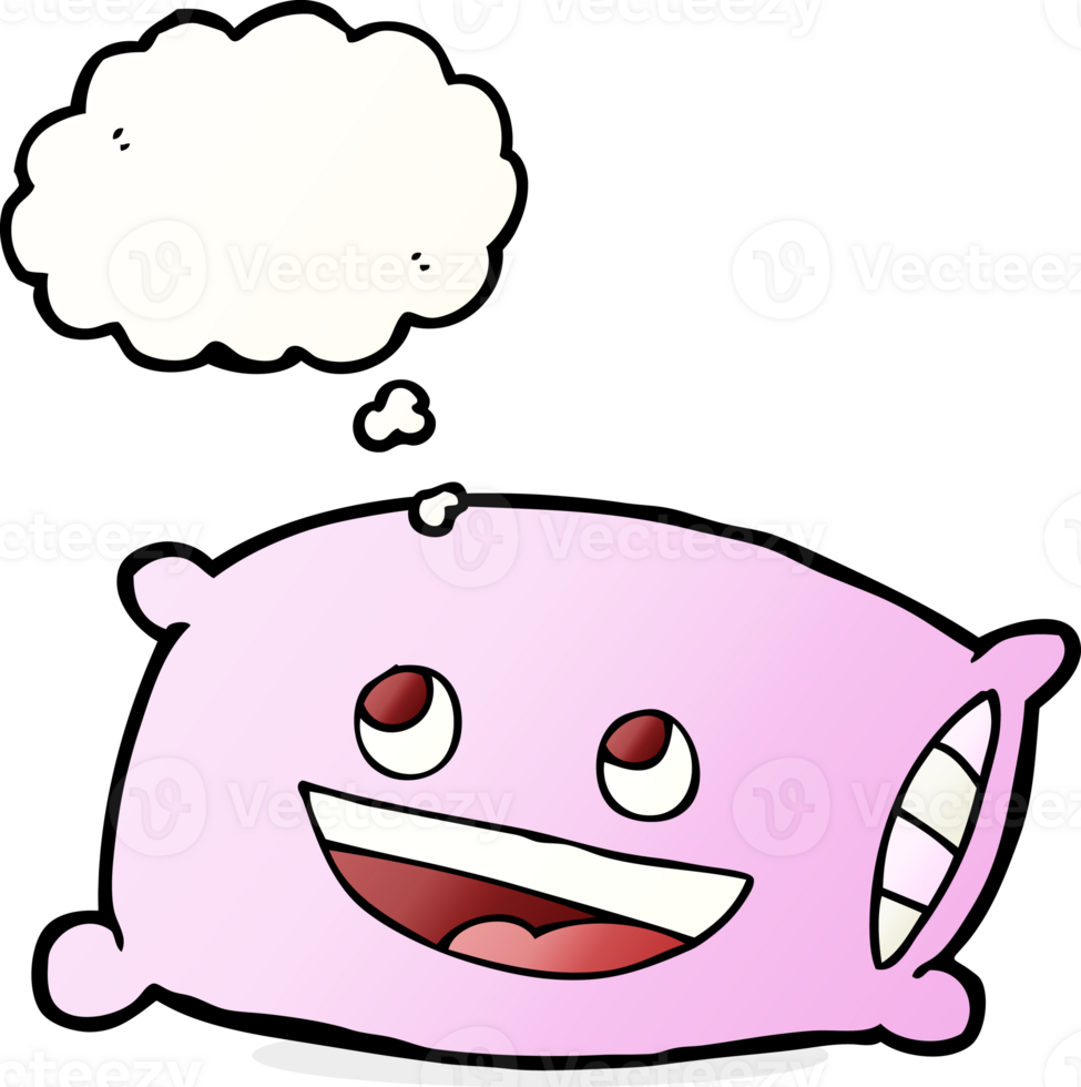 cartoon pillow with thought bubble png